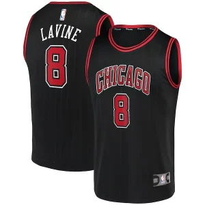 Trendy Zach LaVine Chicago Bulls Fast Break Team Replica Jersey Black Statement Edition  per la Gara Importante