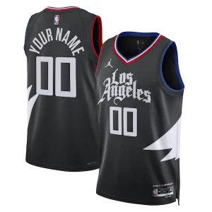 Trendy Fascinante LA Clippers Jordan Brand Unisex 2022/23 Swingman Custom Jersey Statement Edition Black  per la Gara Importante