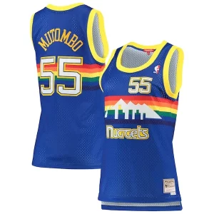 Classico Versatile Accattivante Dikembe Mutombo Denver Nuggets Women's 1991/92 Hardwood Classics Swingman Jersey Royal  per la Gara Importante