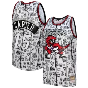 Bellissimo Trendy Vince Carter Toronto Raptors 1998/99 Swingman Jersey White  per la Gara Importante