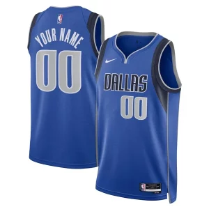 Sofisticato Elegante Dallas Mavericks Nike Unisex Swingman Custom Jersey Blue Icon Edition  per la Gara Importante