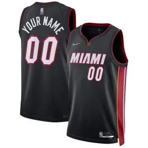 Meraviglioso Miami Heat Nike 2021/22 Diamond Swingman Custom Jersey Icon Edition Black  per la Gara Importante