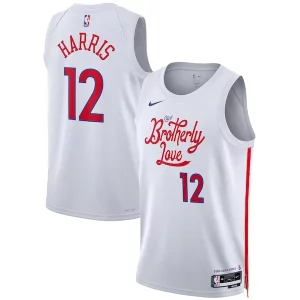Accattivante Resistente Duraturo Tobias Harris Philadelphia 76ers Nike Unisex 2022/23 Swingman Jersey City Edition White  per la Gara Importante