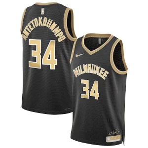 Pratico Giannis Antetokounmpo Milwaukee Bucks Nike Unisex Select Series Swingman Jersey聽鈥?Black  per la Gara Importante