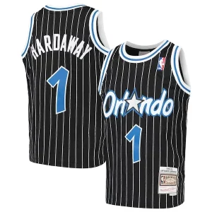 Meraviglioso Penny Hardaway Orlando Magic Youth Hardwood Classics Swingman Throwback Jersey Black  per la Gara Importante
