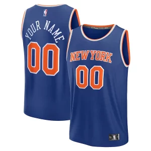 Robusto Magnifico Ottimo New York Knicks Custom Fast Break Jersey Blue Icon Edition  per la Gara Importante