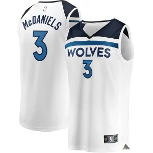 Lussuoso Magnifico Jaden McDaniels Minnesota Timberwolves Youth Fast Break Replica Player Jersey Association Edition White  per la Gara Importante