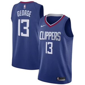 Resistente Paul George LA Clippers Nike 2019/20 Swingman Jersey Blue Icon Edition  per la Gara Importante