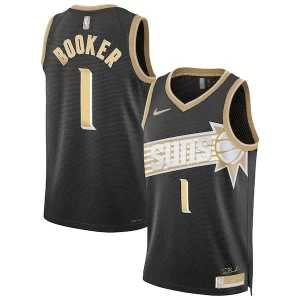 Eccezionale Splendido Devin Booker Phoenix Suns Nike Unisex Select Series Swingman Jersey聽鈥?Black  per la Gara Importante