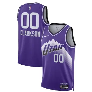 Splendido Elegante Delizioso Jordan Clarkson Utah Jazz Nike Unisex 2023/24 Swingman Jersey Purple City Edition  per la Gara Importante