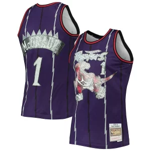 Comodo Incantevole Tracy McGrady Toronto Raptors 1998/99 Hardwood Classics NBA 75th Anniversary Diamond Swingman Jersey Purple  per la Gara Importante