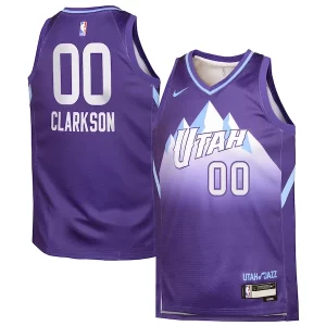 Meraviglioso Moderno Duraturo Jordan Clarkson Utah Jazz Nike Youth 2024/25 Swingman Player Jersey City Edition Purple  per la Gara Importante