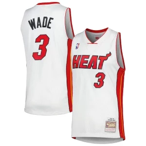 Delizioso Gorgeous Versatile Dwyane Wade Miami Heat 2001/02 Hardwood Classics Swingman Jersey White  per la Gara Importante