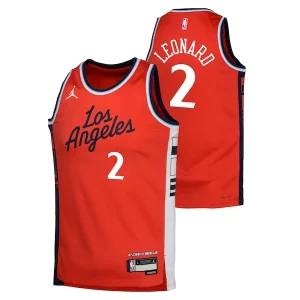 Attraente Raffinato Kawhi Leonard LA Clippers Jordan Brand Youth Swingman Jersey Statement Edition Red  per la Gara Importante