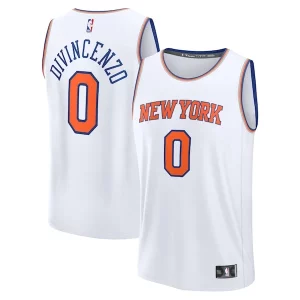 Attraente Cool Stupendo Donte DiVincenzo New York Knicks Fast Break Replica Player Jersey Association Edition White  per la Gara Importante