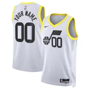 Ottimo Utah Jazz Nike Unisex Swingman Custom Jersey White Association Edition  per la Gara Importante