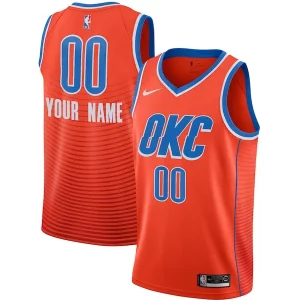 Eccezionale Fascinante Delizioso Oklahoma City Thunder Jordan Brand Swingman Custom Jersey Statement Edition Orange  per la Gara Importante