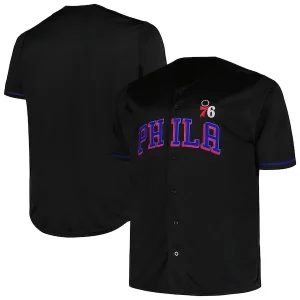 Splendido Raffinato Philadelphia 76ers Profile Big & Tall Pop Jersey Black  per la Gara Importante
