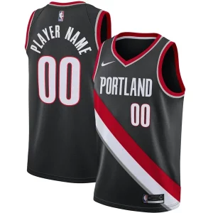 Trendy Magnifico Portland Trail Blazers Nike 2020/21 Swingman Custom Jersey Icon Edition Black  per la Gara Importante