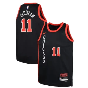 Lussuoso Prestigioso DeMar DeRozan Chicago Bulls Nike Youth Swingman Replica Jersey City Edition Black  per la Gara Importante