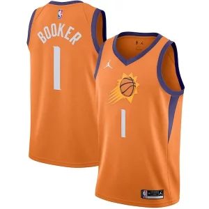 Duraturo Bellissimo Devin Booker Phoenix Suns Jordan Brand 2020/21 Swingman Jersey Statement Edition Orange  per la Gara Importante