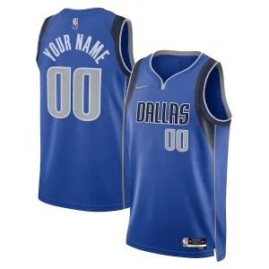 Moderno Gorgeous Dallas Mavericks Nike 2021/22 Diamond Swingman Custom Jersey Icon Edition Blue  per la Gara Importante