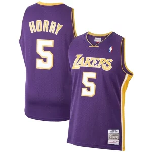 Trendy Robert Horry Los Angeles Lakers 1999/00 Hardwood Classics Swingman Jersey Purple  per la Gara Importante