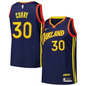 Trendy Stephen Curry Golden State Warriors Nike Swingman Player Jersey City Edition Royal  per la Gara Importante