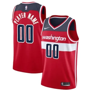 Versatile Elegante Washington Wizards Nike 2020/21 Swingman Custom Jersey Icon Edition Red  per la Gara Importante