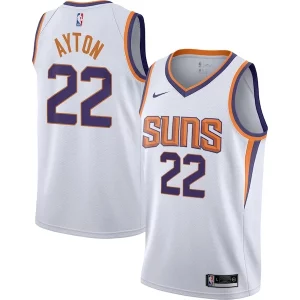 Cool Deandre Ayton Phoenix Suns Nike Youth Swingman Jersey Association Edition White/Purple  per la Gara Importante