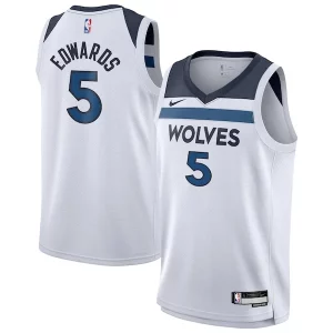 Ottimo Meraviglioso Anthony Edwards Minnesota Timberwolves Nike Youth Swingman Jersey Association Edition White  per la Gara Importante