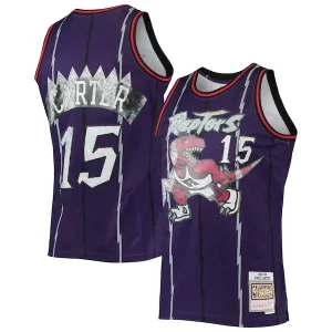 Versatile Accattivante Bellissimo Vince Carter Toronto Raptors 1998/99 Hardwood Classics NBA 75th Anniversary Diamond Swingman Jersey Purple  per la Gara Importante
