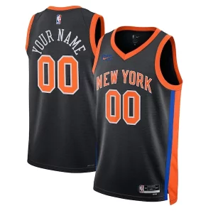 Duraturo Elegante New York Knicks Nike Unisex 2022/23 Swingman Custom Jersey City Edition Black  per la Gara Importante