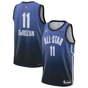 Magnifico Trendy DeMar DeRozan Jordan Brand 2023 NBA All Star Game Swingman Jersey Blue  per la Gara Importante