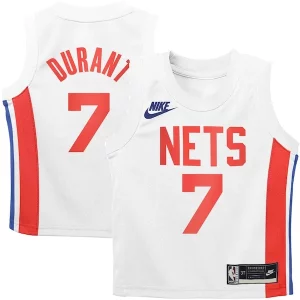 Stupendo Kevin Durant Brooklyn Nets Nike Preschool 2022/23 Swingman Jersey White Classic Edition  per la Gara Importante