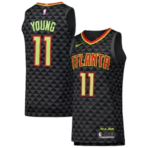 Trendy Cool Trae Young Atlanta Hawks Nike Authentic Player Jersey Icon Edition Black  per la Gara Importante