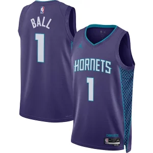 Duraturo Incantevole LaMelo Ball Charlotte Hornets Jordan Brand Unisex Swingman Jersey Statement Edition Purple  per la Gara Importante