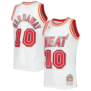 Raffinato Elegante Tim Hardaway Miami Heat Hardwood Classics Swingman Jersey White  per la Gara Importante