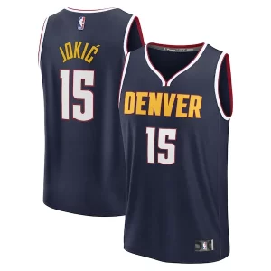 Stupendo Pratico Sofisticato Nikola Jokic Denver Nuggets Youth Fast Break Replica Player Jersey Icon Edition Navy  per la Gara Importante