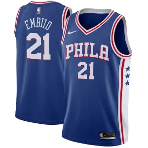 Duraturo Joel Embiid Philadelphia 76ers Nike Swingman Jersey Royal Icon Edition  per la Gara Importante