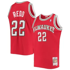 Prestigioso Michael Redd Milwaukee Bucks 2001/02 Hardwood Classics Swingman Jersey Red  per la Gara Importante