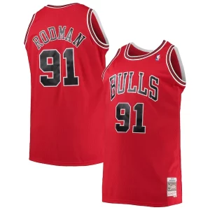 Incantevole Elegante Dennis Rodman Chicago Bulls 1997/98 Big & Tall Hardwood Classics Swingman Jersey Red  per la Gara Importante