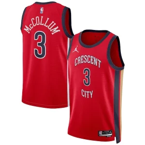 Raffinato Magnifico Resistente CJ McCollum New Orleans Pelicans Jordan Brand Unisex Swingman Jersey Statement Edition Red  per la Gara Importante