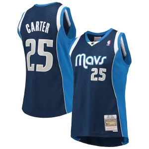 Splendido Comodo Sofisticato Vince Carter Dallas Mavericks 2011/12 Hardwood Classics Swingman Jersey Navy  per la Gara Importante