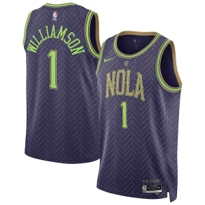 Ottimo Accattivante Lussuoso Zion Williamson New Orleans Pelicans Nike Unisex 2024/25 Swingman Player Jersey City Edition Purple  per la Gara Importante