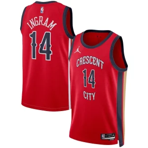 Stupendo Magnifico Accattivante Brandon Ingram New Orleans Pelicans Jordan Brand Unisex Swingman Jersey Statement Edition Red  per la Gara Importante