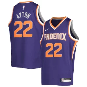 Delizioso Resistente Attraente Deandre Ayton Phoenix Suns Nike Youth Swingman Jersey Icon Edition Purple/White  per la Gara Importante