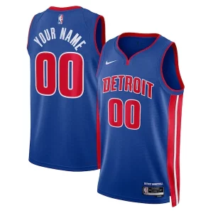 Meraviglioso Detroit Pistons Nike Unisex Swingman Custom Jersey Blue Icon Edition  per la Gara Importante