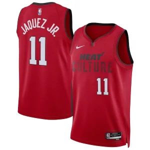 Bellissimo Jaime Jaquez Jr. Miami Heat Nike Unisex 2024/25 Swingman Player Jersey City Edition Red  per la Gara Importante