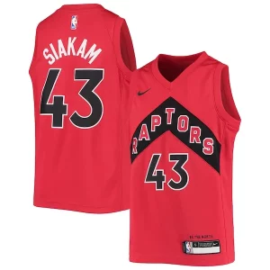 Splendido Incantevole Pascal Siakam Toronto Raptors Nike Youth Swingman Jersey Icon Edition Red/White  per la Gara Importante